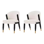 Set di 2 sedie da pranzo moderne Ola con rivestimento in bouclé - Manhattan Comfort