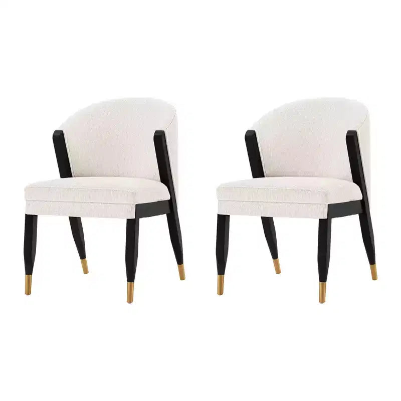 Set di 2 sedie da pranzo moderne Ola con rivestimento in bouclé - Manhattan Comfort