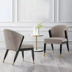 Set di 2 sedie da pranzo moderne Ola con rivestimento in bouclé - Manhattan Comfort