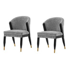 Set di 2 sedie da pranzo moderne Ola con rivestimento in bouclé - Manhattan Comfort