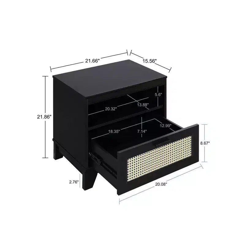 Comodino moderno Sheridan con cassetto - Manhattan Comfort