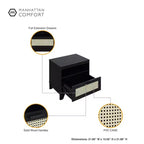 Comodino moderno Sheridan con cassetto - Manhattan Comfort