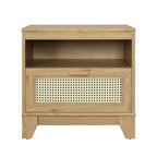 Sheridan Modern Cane Nightstand with Drawer - Manhattan Comfort
