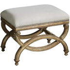 Uttermost Karline 23 Wide Natural Fabric Rectangular Bench