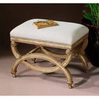 Panca rettangolare Uttermost Karline da 58,42 cm in tessuto naturale