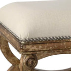 Panca rettangolare Uttermost Karline da 58,42 cm in tessuto naturale