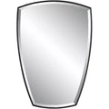 Uttermost Crest Satin Black 25 1/4 x 36 Shield Wall Mirror