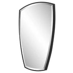 Specchio da parete a scudo Uttermost Crest Satin Black 25 1/4 x 36