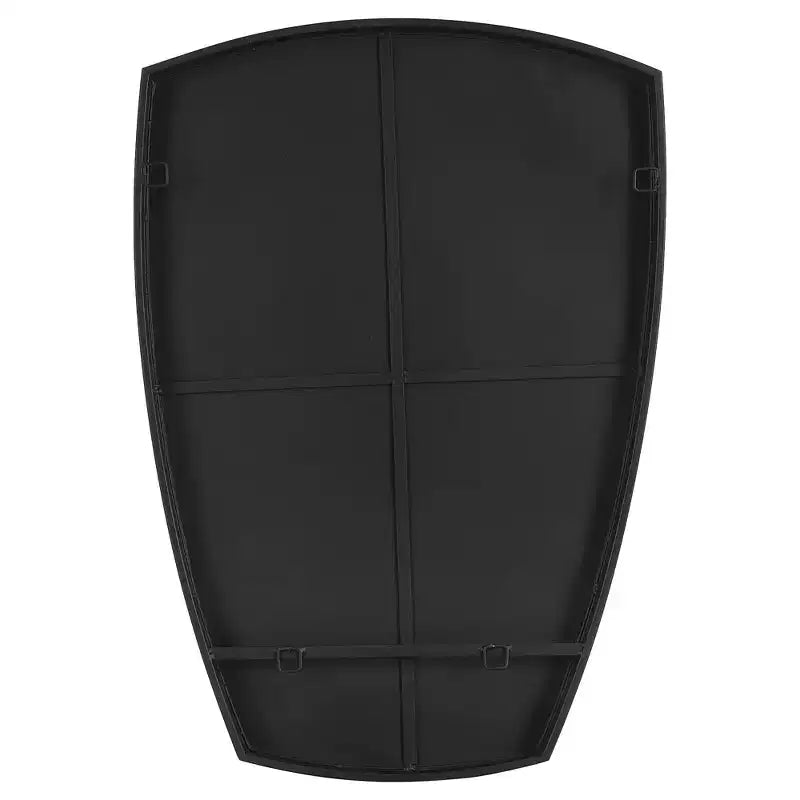 Specchio da parete a scudo Uttermost Crest Satin Black 25 1/4 x 36