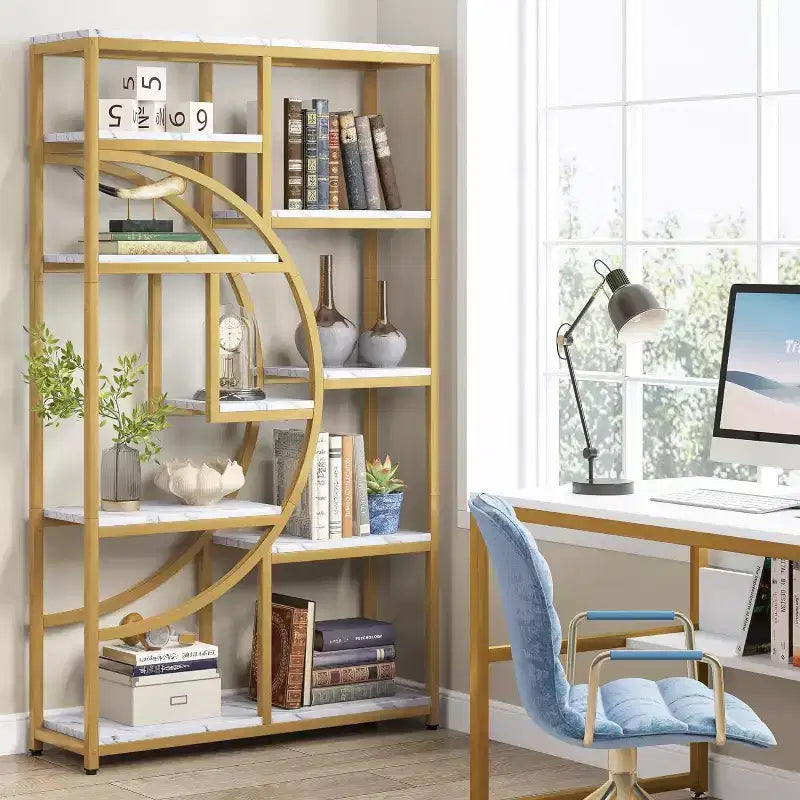 Libreria Lantine a 5 ripiani con 9 scomparti aperti