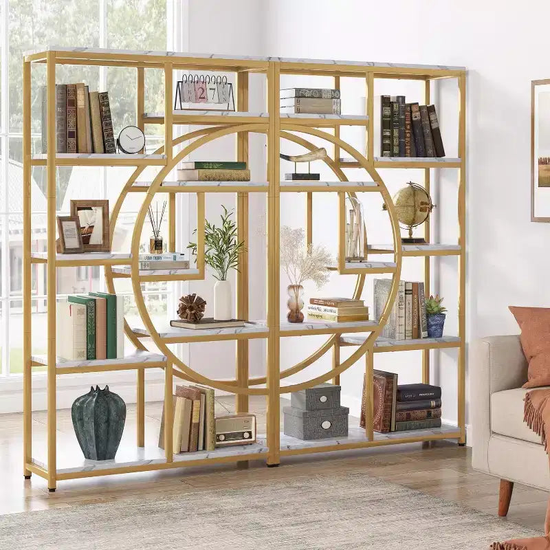 Libreria Lantine a 5 ripiani con 9 scomparti aperti
