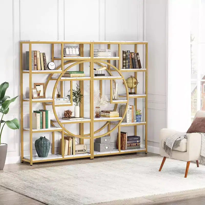 Libreria Lantine a 5 ripiani con 9 scomparti aperti