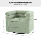 Poltrona girevole moderna Arturo con un cuscino|ART OF LIVING DESIGNS-SAGE