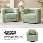 Poltrona girevole moderna Arturo con un cuscino|ART OF LIVING DESIGNS-SAGE