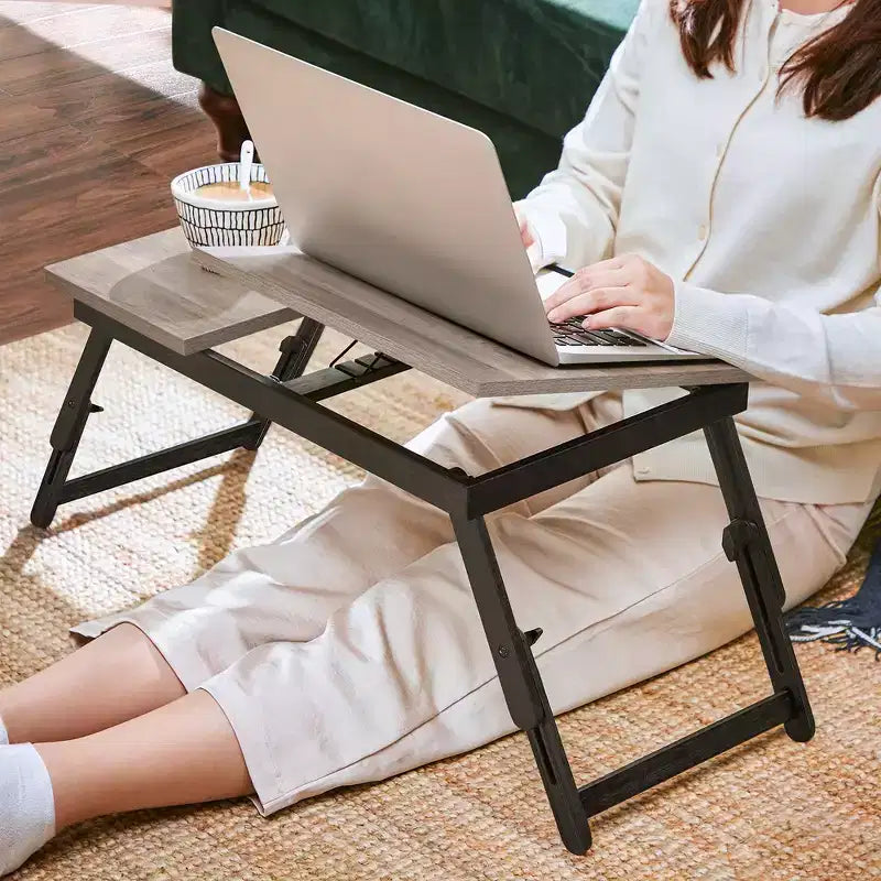 Vassoio da letto per colazione con scrivania per laptop e parte superiore inclinabile regolabile