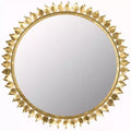 Leaf Crown Sunburst Mirror - Antique Gold - Safavieh