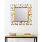 Specchio Calliope con chiave greca - Oro antico - Safavieh
