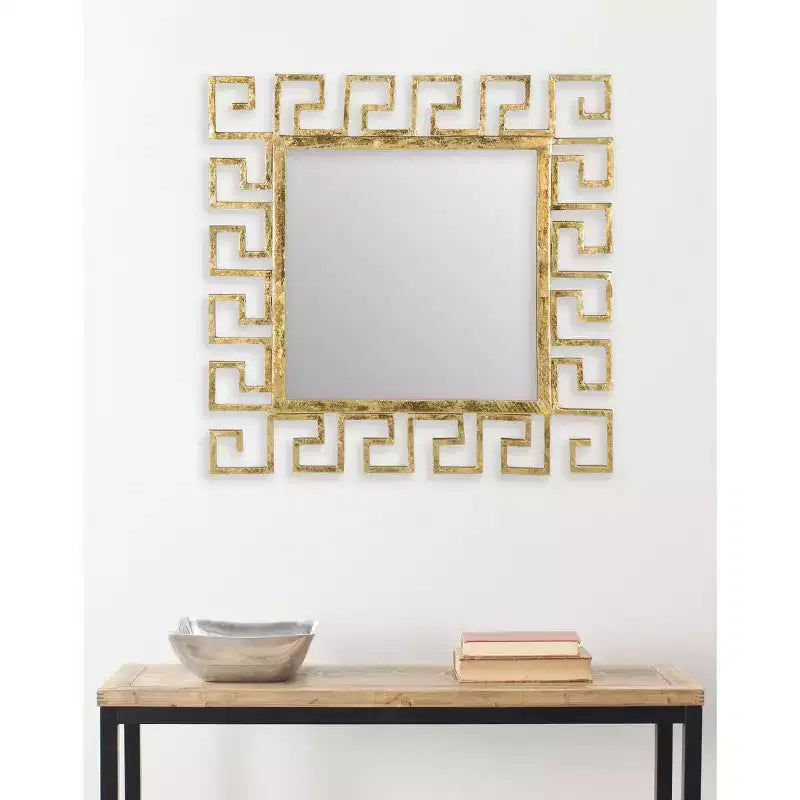 Specchio Calliope con chiave greca - Oro antico - Safavieh