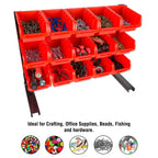 Scaffale Organizer a 15 Scomparti - Robusto Acciaio al Carbonio con Cassetti Impilabili in Plastica per Utensili, Ferramenta, Artigianato, Forniture per Ufficio e altro ancora di Stalwart
