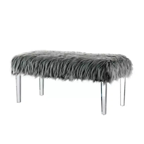 Panca 42" Korbin in finta pelliccia effetto glamour - HOMES: Inside + Out
