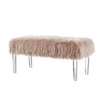Panca 42" Korbin in finta pelliccia effetto glamour - HOMES: Inside + Out
