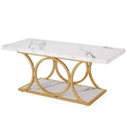 Lantine 47.24-inch 2-Tier Rectangle Coffee Table