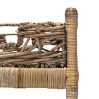 Carrello bar a 2 livelli in rattan Ambrose - BCT6500A - Naturale non rifinito - Safavieh