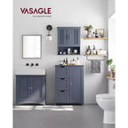 VASAGLE Mobiletto da Bagno a Terra, Mobile da Bagno Indipendente, con 3 Grandi Cassetti e 1 Ripiano Regolabile, 30 x 60 x 81 cm