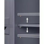 VASAGLE Mobiletto da Bagno a Terra, Mobile da Bagno Indipendente, con 3 Grandi Cassetti e 1 Ripiano Regolabile, 30 x 60 x 81 cm