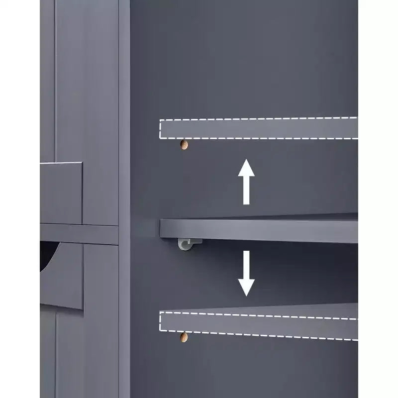 VASAGLE Mobiletto da Bagno a Terra, Mobile da Bagno Indipendente, con 3 Grandi Cassetti e 1 Ripiano Regolabile, 30 x 60 x 81 cm
