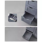 VASAGLE Mobiletto da Bagno a Terra, Mobile da Bagno Indipendente, con 3 Grandi Cassetti e 1 Ripiano Regolabile, 30 x 60 x 81 cm