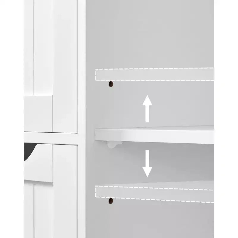 VASAGLE Mobiletto da Bagno a Terra, Mobile da Bagno Indipendente, con 3 Grandi Cassetti e 1 Ripiano Regolabile, 30 x 60 x 81 cm