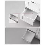 VASAGLE Mobiletto da Bagno a Terra, Mobile da Bagno Indipendente, con 3 Grandi Cassetti e 1 Ripiano Regolabile, 30 x 60 x 81 cm