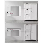 VASAGLE Mobiletto da Bagno a Terra, Mobile da Bagno Indipendente, con 3 Grandi Cassetti e 1 Ripiano Regolabile, 30 x 60 x 81 cm