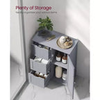 VASAGLE Mobiletto da Bagno a Terra, Mobile da Bagno Indipendente, con 3 Grandi Cassetti e 1 Ripiano Regolabile, 30 x 60 x 81 cm