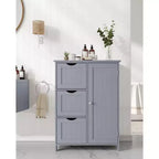 VASAGLE Mobiletto da Bagno a Terra, Mobile da Bagno Indipendente, con 3 Grandi Cassetti e 1 Ripiano Regolabile, 30 x 60 x 81 cm
