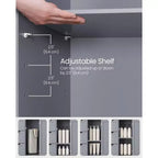 VASAGLE Mobiletto da Bagno a Terra, Mobile da Bagno Indipendente, con 3 Grandi Cassetti e 1 Ripiano Regolabile, 30 x 60 x 81 cm