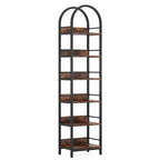 Lantine 6-Tier 78.7 Tall Arched Open Bookshelf