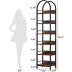 Libreria aperta ad arco Lantine a 6 livelli, alta 199,9 cm