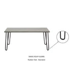 Lavish Home Tavolino da Caffè Moderno con Gambe a Forcina, Stile Industriale Moderno Effetto Venatura del Legno e Accenti in Acciaio, Mobili per Soggiorno