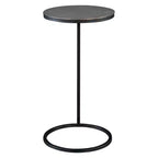 Tavolino rotondo accentato Uttermost Brunei 12 1/2W nero invecchiato nickel antico