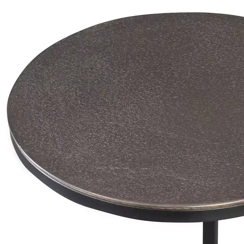 Tavolino rotondo accentato Uttermost Brunei 12 1/2W nero invecchiato nickel antico