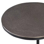 Tavolino rotondo accentato Uttermost Brunei 12 1/2W nero invecchiato nickel antico