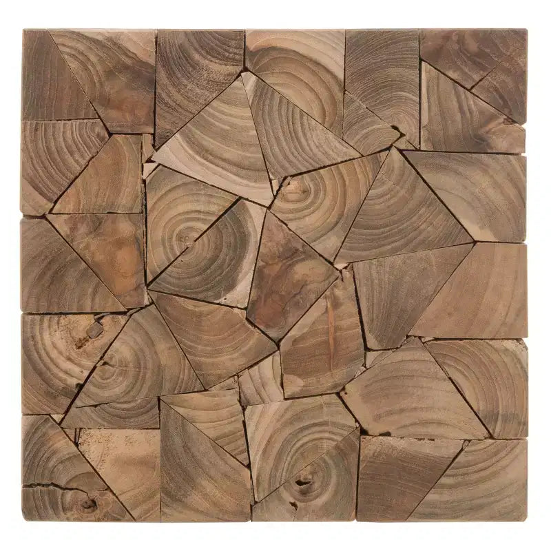Sgabello quadrato in teak Forbes - FOX1007 - Rovere medio - Safavieh Couture