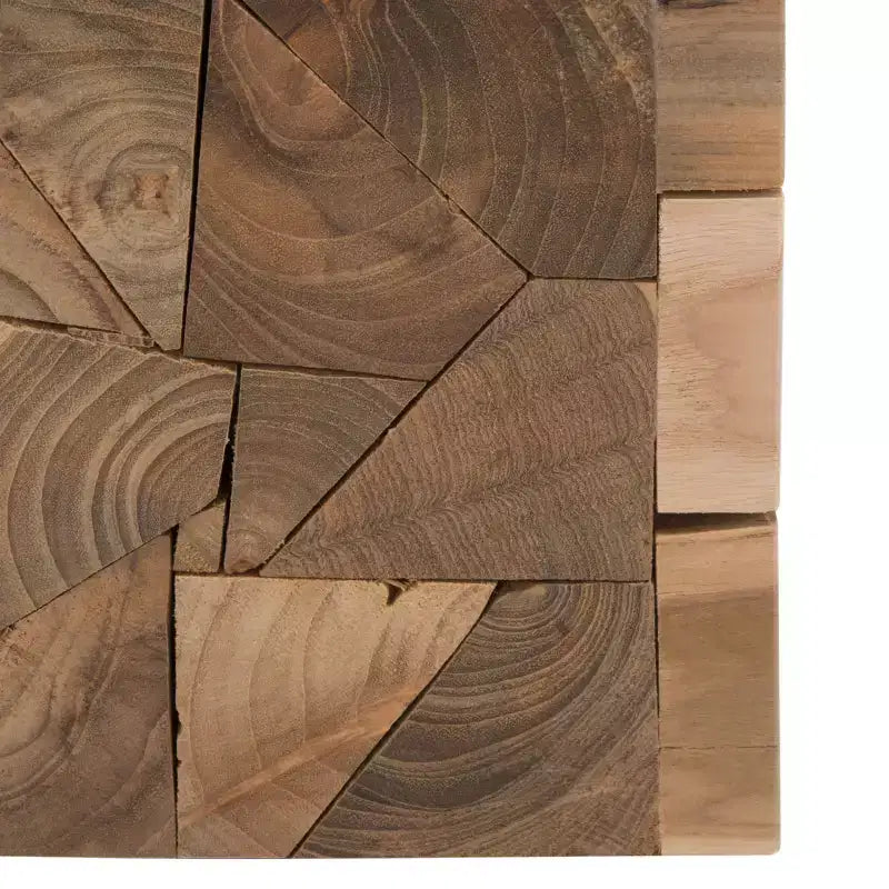 Sgabello quadrato in teak Forbes - FOX1007 - Rovere medio - Safavieh Couture