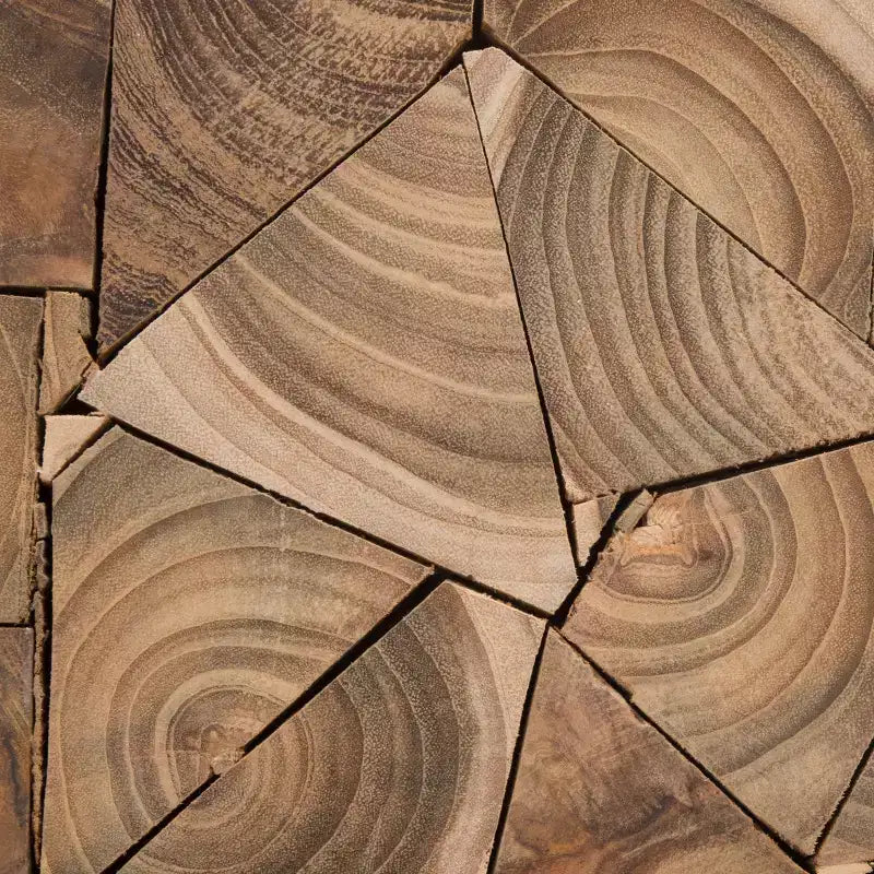 Sgabello quadrato in teak Forbes - FOX1007 - Rovere medio - Safavieh Couture