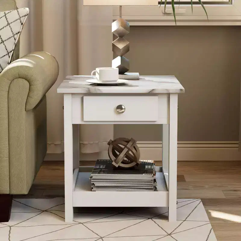 Set Tavolino da caffè e Tavolino d'appoggio Minsay Transizionale con piano in finto marmo 3 pezzi - HOMES: Inside + Out