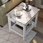 Set Tavolino da caffè e Tavolino d'appoggio Minsay Transizionale con piano in finto marmo 3 pezzi - HOMES: Inside + Out