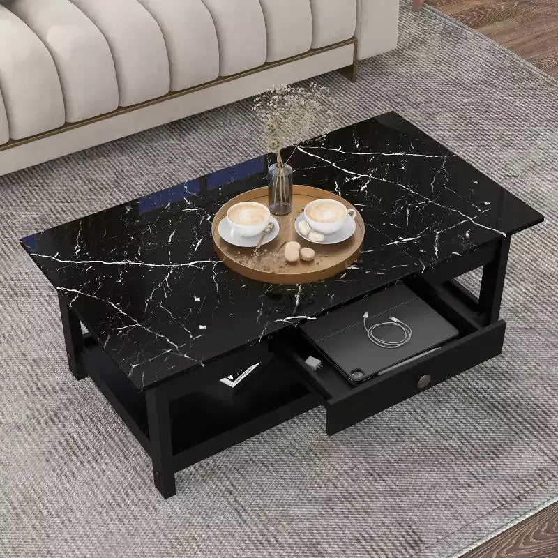 Set Tavolino da caffè e Tavolino d'appoggio Minsay Transizionale con piano in finto marmo 3 pezzi - HOMES: Inside + Out