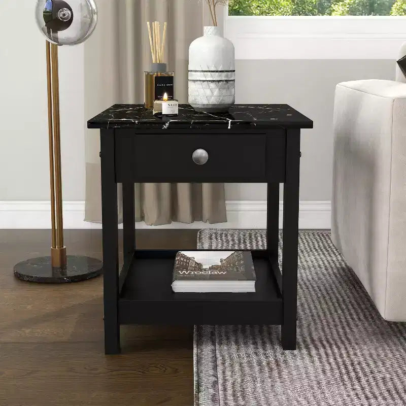 Set Tavolino da caffè e Tavolino d'appoggio Minsay Transizionale con piano in finto marmo 3 pezzi - HOMES: Inside + Out
